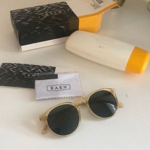 RAEN SUNGLASSES remmy champagne crystal/ green 52